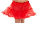 Plus Double Layer Woman Petticoat Red