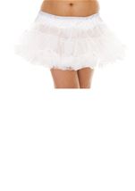 Plus Double Layer Woman Petticoat White