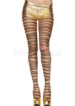 Shimmery Gold Bandage Design Spandex Pantyhose