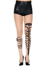 Skeleton Grabbing Leg Look Spandex Women Tights