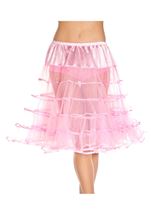 Adult Long Layered Woman Petticoat Pink