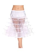 Adult Long Layered Woman Petticoat White