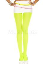 Opaque tights Glow UV Reactive Neon Green