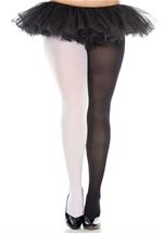 Jester Plus Black White Tights