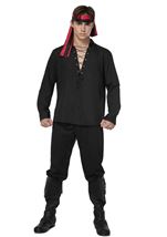 Black Sea Captain Mate Pirate Men Costume