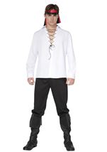 White Sea Captain Mate Pirate Men Costume