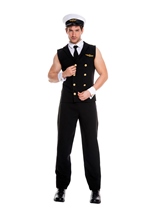 Adult Airline Pilot Men Costume Black