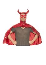 Men Devil Hooded Cape with Mask