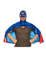 Men Metallic Hooded Cape with Mask