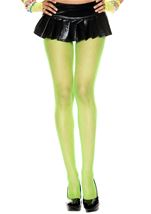 Neon Green Fishnet Seamless Pantyhose