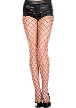 Diamond Net Rhinestone Pantyhose Black 