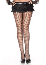 Mini Diamond Net Pantyhose Black