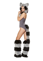 Adult  Furry Raccoon Woman Costume