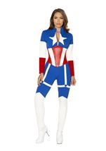 Adult American Commader Woman Hero Costume