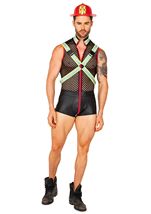 Adult Fireman Fever Men Costume