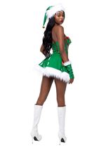 Adult Santas Elf Women Vinyl Corset Costume