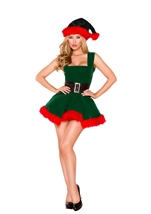 Adult Elf Velvet Deluxe Women Costume