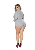 Adult Plus Size Women Cozy Grey Sweater
