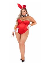 Playboy Bunny Plus Size Women Costume Red