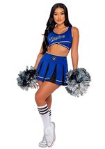 Adult Playboy Cheer Squad Women Costume Blue