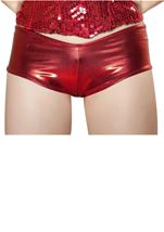 Adult Red Metallic Women Short 