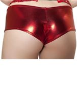 Adult Red Metallic Women Short 