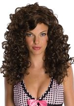 Brown Rockabilly Woman Wig 