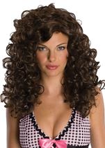 Brown Rockabilly Women Wig 