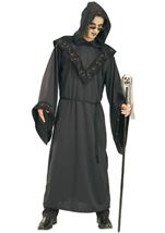 Hooded Black Spider Robe Men Costume