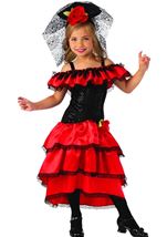 Kids Spanish Dancer Girls Costume