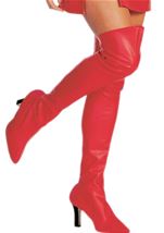 Thigh High Boot Tops Red