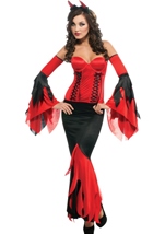 Sexy Corset Deluxe Women Devil Costume 