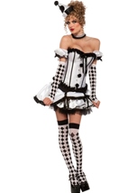 Women Deluxe Harlequin Costume