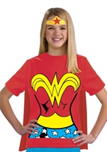 Wonder woman Shirt Girls Costume Kit