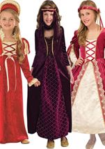 Kids Velvet Gothic Princess Girls Costume