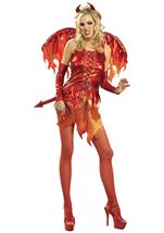Devil On Fire Women Costume
