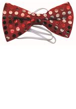 Sequin Bow Tie Red