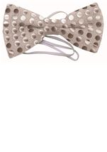 Sequin Bow Tie Silver