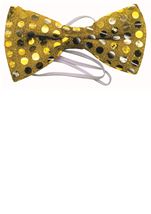 Sequin Bow Tie Gold