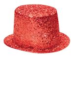 Glitter Top Hat Red