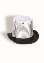 Sequin Top Hat Silver