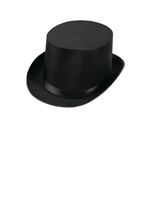 Satin Deluxe Top Hat Black