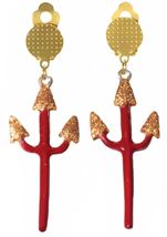 Devil Temptation Women Pitchfork Earrings