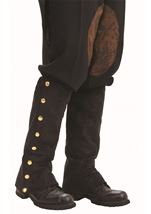 Steampunk Suede Spats Black