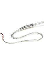 Wild West Metallic Unisex Silver Whip