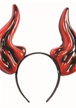 Demon Horns Headband Red
