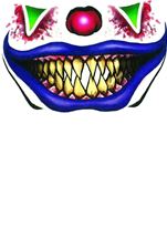 Evil Clown Temporary Face Tattoo