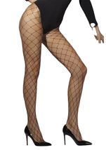 Diamond Net Women Tights Black