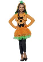 Kids Pumpkin Tutu Dress Girls Costume