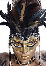 Adult Warrior Goddess Feather Mask  